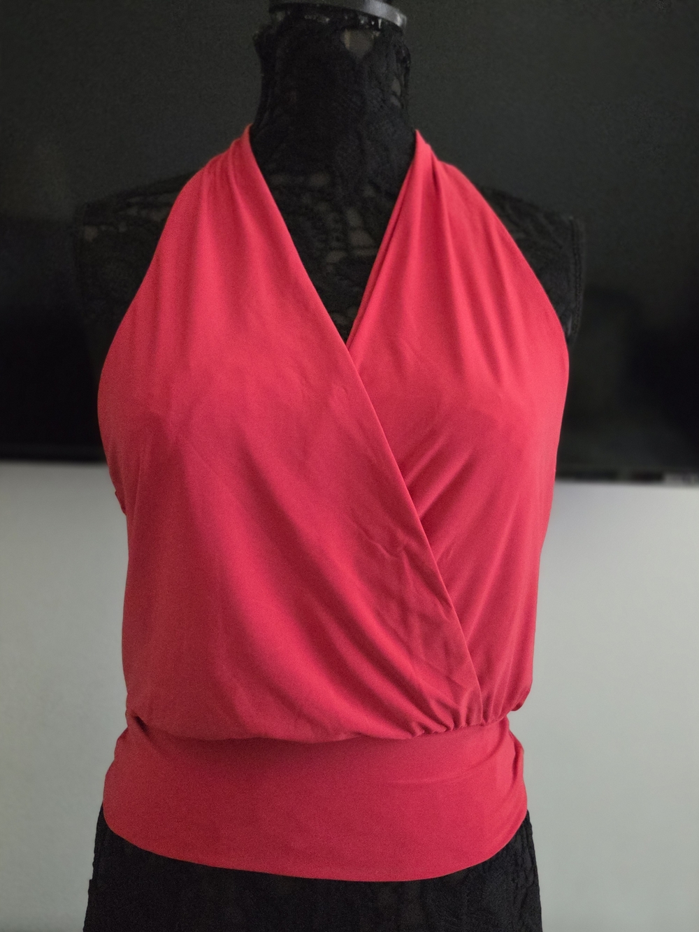 Moa Moa Red Wrap Halter Tank Top